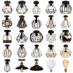 Iron Aisle Ceiling Lights: Industrial Nordic Vintage Kitchen Decor Ceiling Lamp