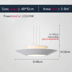 Round LED Chandelier: Modern Nordic Minimalist Dining Room Lamp for Living Room