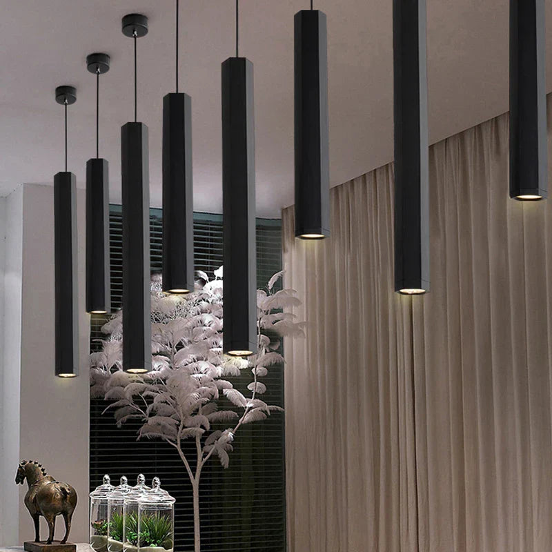 Hexagonal Nordic Chandelier: Modern & Creative Industrial Dining Room Lighting