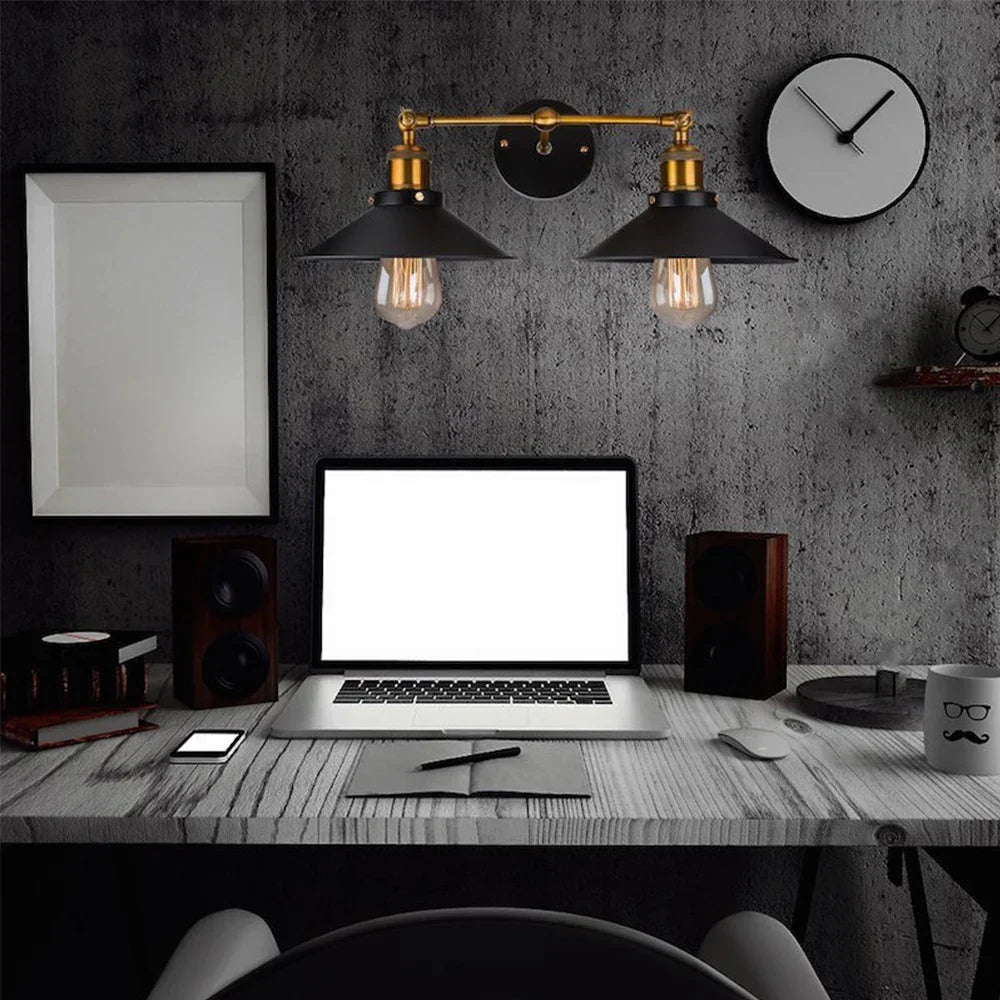 Vintage E27 Wall Lamp for Home Decor & Bar, LED Loft Lighting