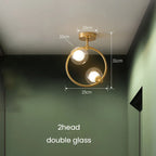 Gold Glass Ball Chandelier for Living Room Kitchen Bedroom - 220V 110V