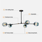 Retro Industrial Black/Gold Chandelier for Dining Kitchen Stair - Modern Lighting