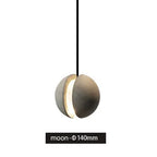 Industrial Moon Cement Pendant Light for Kitchen, Bar, and Bedside