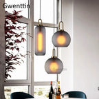 Luxe Glass Ball Pendant Lights: LED Nordic Hanging Lamp for Home Art Decor