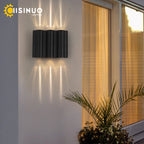 12W Black Outdoor LED Sconce Light IP65 Waterproof Alumunim Garden Villa Porch Lamp