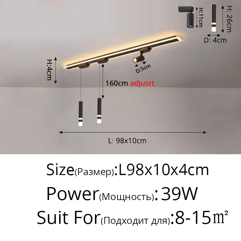 Modern Vintage Iron Ceiling Spotlights for Living Room Study & Wardrobe. Enhance your Space with Track Lighting.