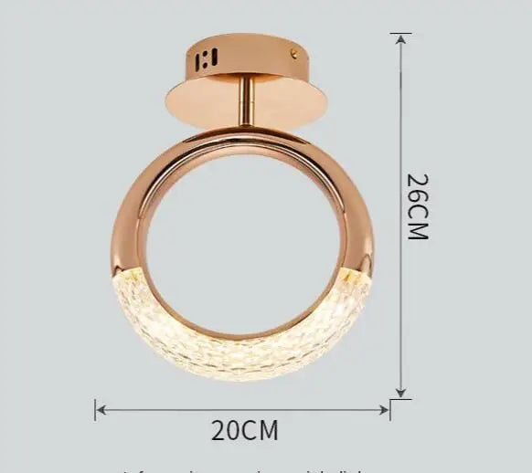 Rose Gold Alloy LED Ceiling Lamp for Modern Indoor Decor