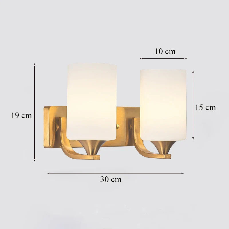 Luxury Glass Wall Lamp Brass Color Home Art Deco Sconce Wall Lights