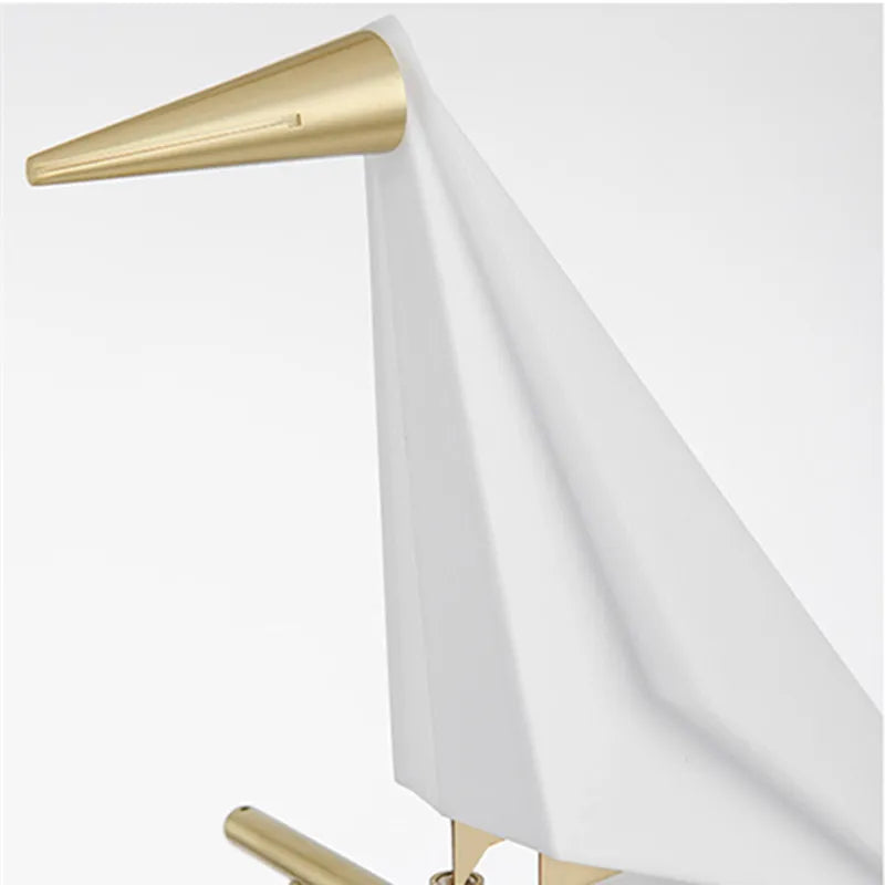 Origami Crane Perch Gold Floor Lamp - Creative Acrylic Design for Home Decor