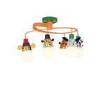 Nordic Kids LED Animal Chandelier for Bedroom Study Room, Iron Resin Lighting
