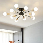 LED Metal Chandeliers for Living Room - Stylish Ceiling Light for Home Decor