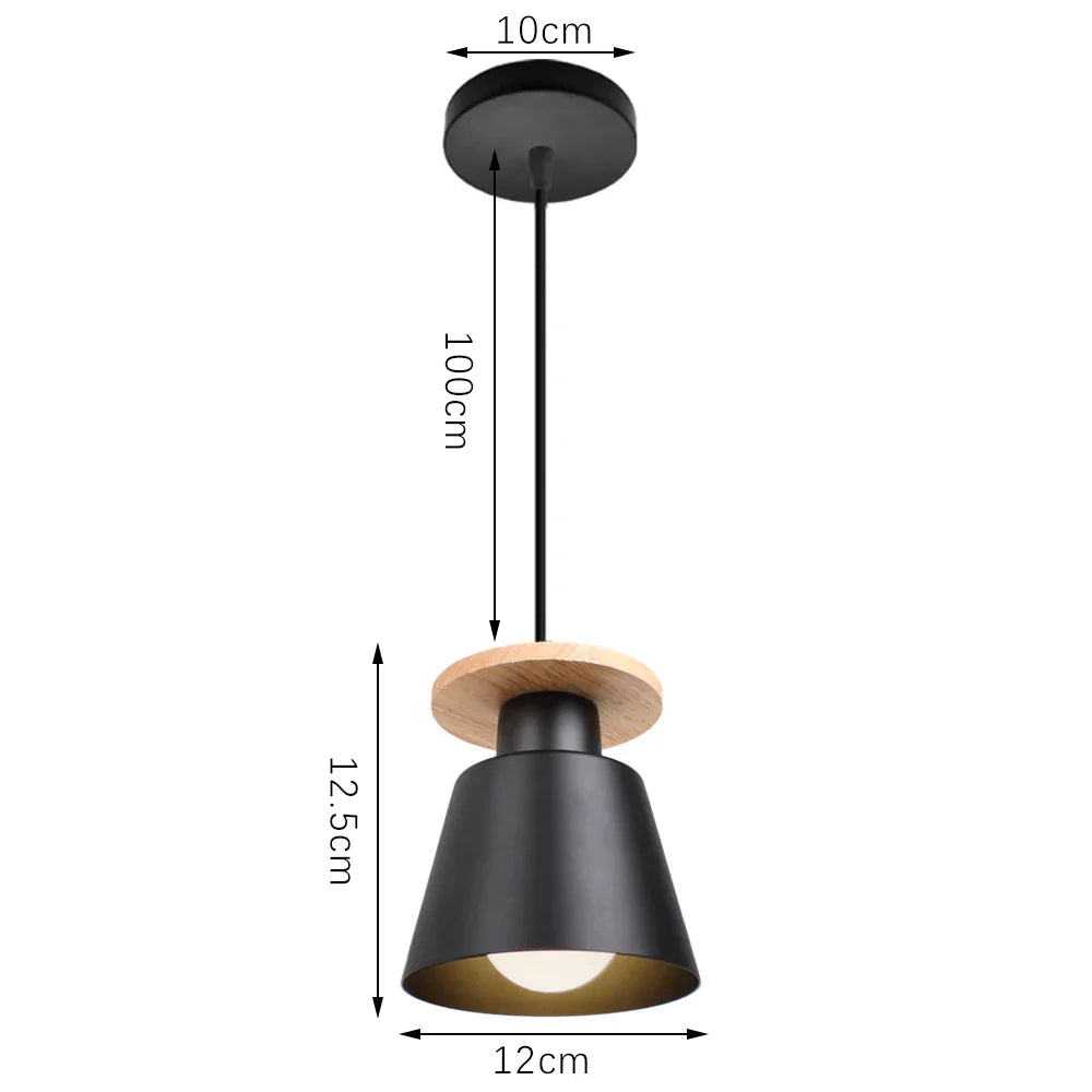 Nordic Aluminum Pendant Lights Modern E27 LED Hanging Kitchen Lamps Fixtures