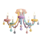 Crystal Princess Chandelier for Children's Bedroom - Rainbow Makaron Lamps