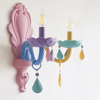 Crystal Princess Chandelier for Children's Bedroom - Rainbow Makaron Lamps