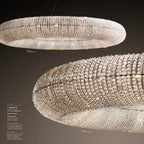 Chrome LED Crystal Donut Chandeliers | Modern Luxury Indoor Light Fixtures