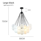 Modern Glass Ball Chandelier LED Lighting Fixtures for Restaurant and Children's Room