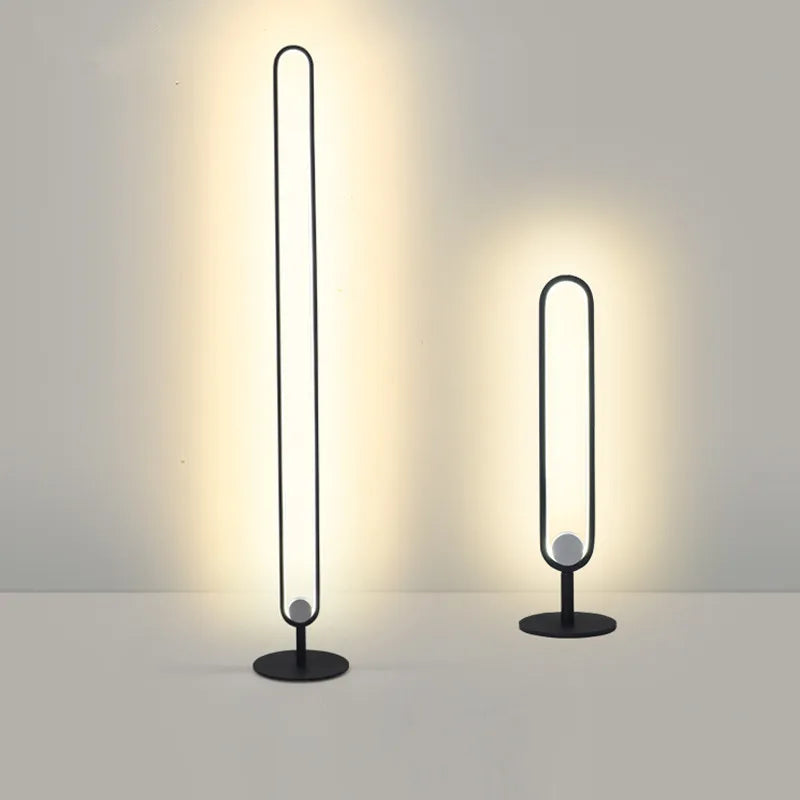 RGB LED Floor Lamp with Remote Control - Modern Minimalist Standing Light