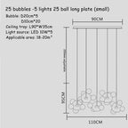 Bubble Glass LED Chandelier for Kids Room Kitchen Office Restaurant