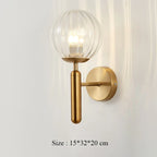 Iron Wall Lamp with Glass Ball, Elegant Sconce Light for Home Stairs and Reading