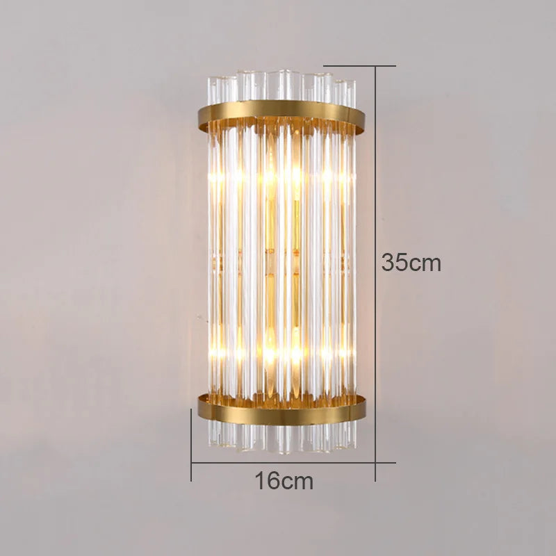 Crystal Wall Lamp: Elegant Lighting for Living Room, Bedroom, and Staircase