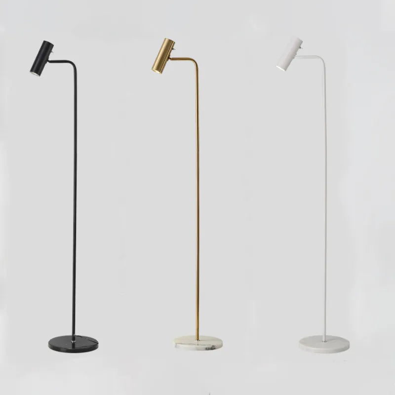 Metal Marble Base Floor Lamp - Minimalist Modern Standing Light