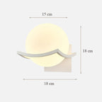 Moon Glass Wall Lamp for Bedroom Decoration - LED Night Light Fixtures