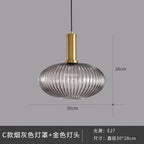 Glass Pendant Lights: Nordic Style Bedroom Kitchen Hanging Lamp