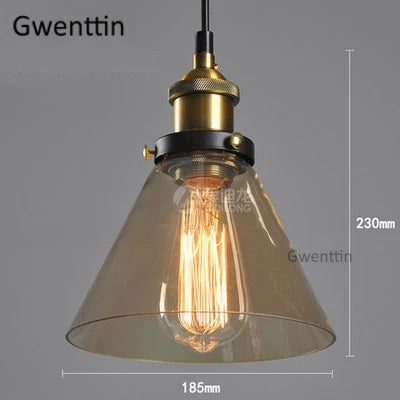 Industrial Glass Pendant Light for Modern Home Decor