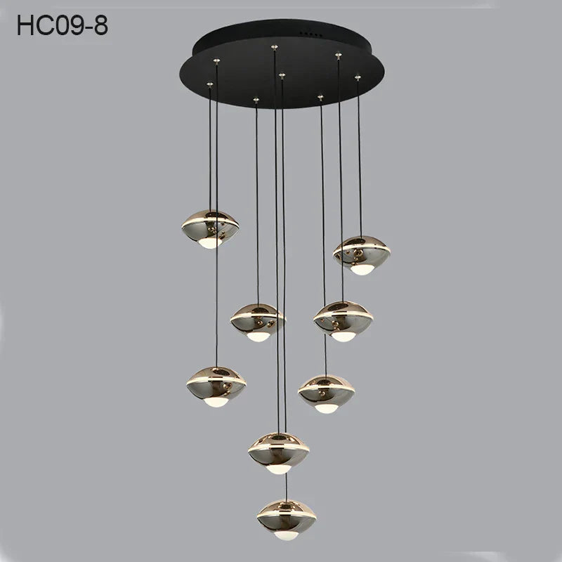 Loft Staircase Pendant Light: Aluminum Ball Droplight for Restaurant Bar Decor