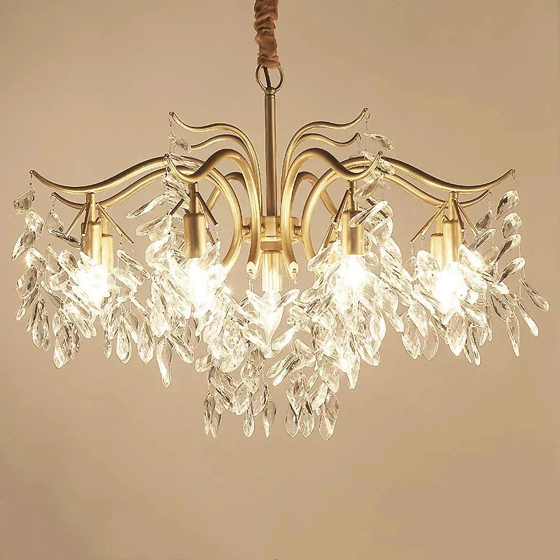 Crystal LED Chandelier: Luxury Indoor Lighting for Home, Kitchen, Living Room