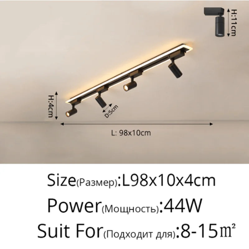 Modern Vintage Iron Ceiling Spotlights for Living Room Study & Wardrobe. Enhance your Space with Track Lighting.