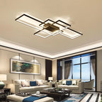 Modern Black/White LED Chandelier – Aluminum Ceiling Lighting for Living Room & Bedroom