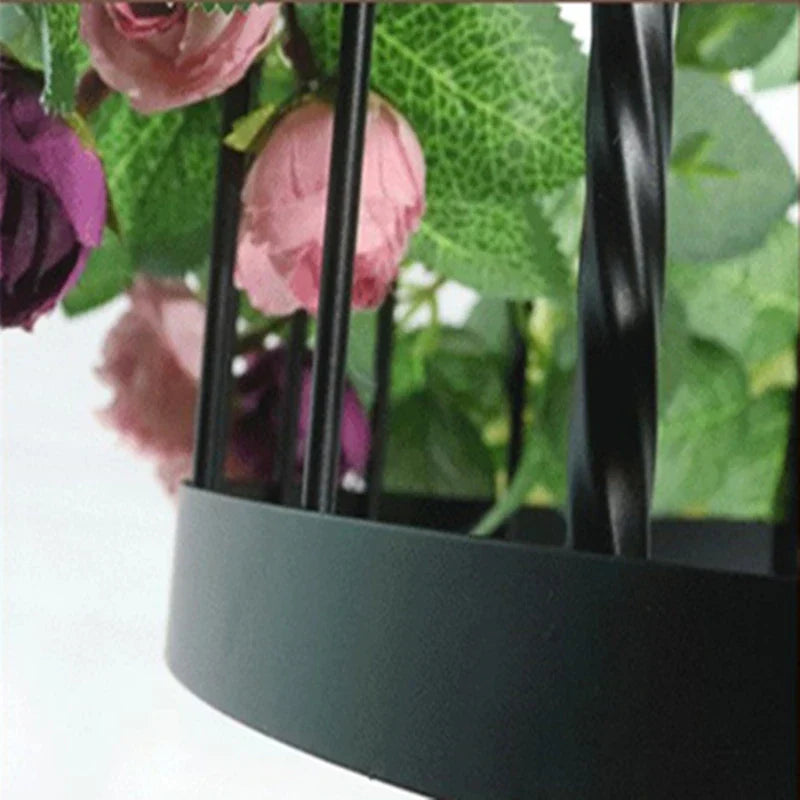 Industrial Style Rose Chandelier - Wrought Iron Pendant Lamp for Home, Restaurant, Bar