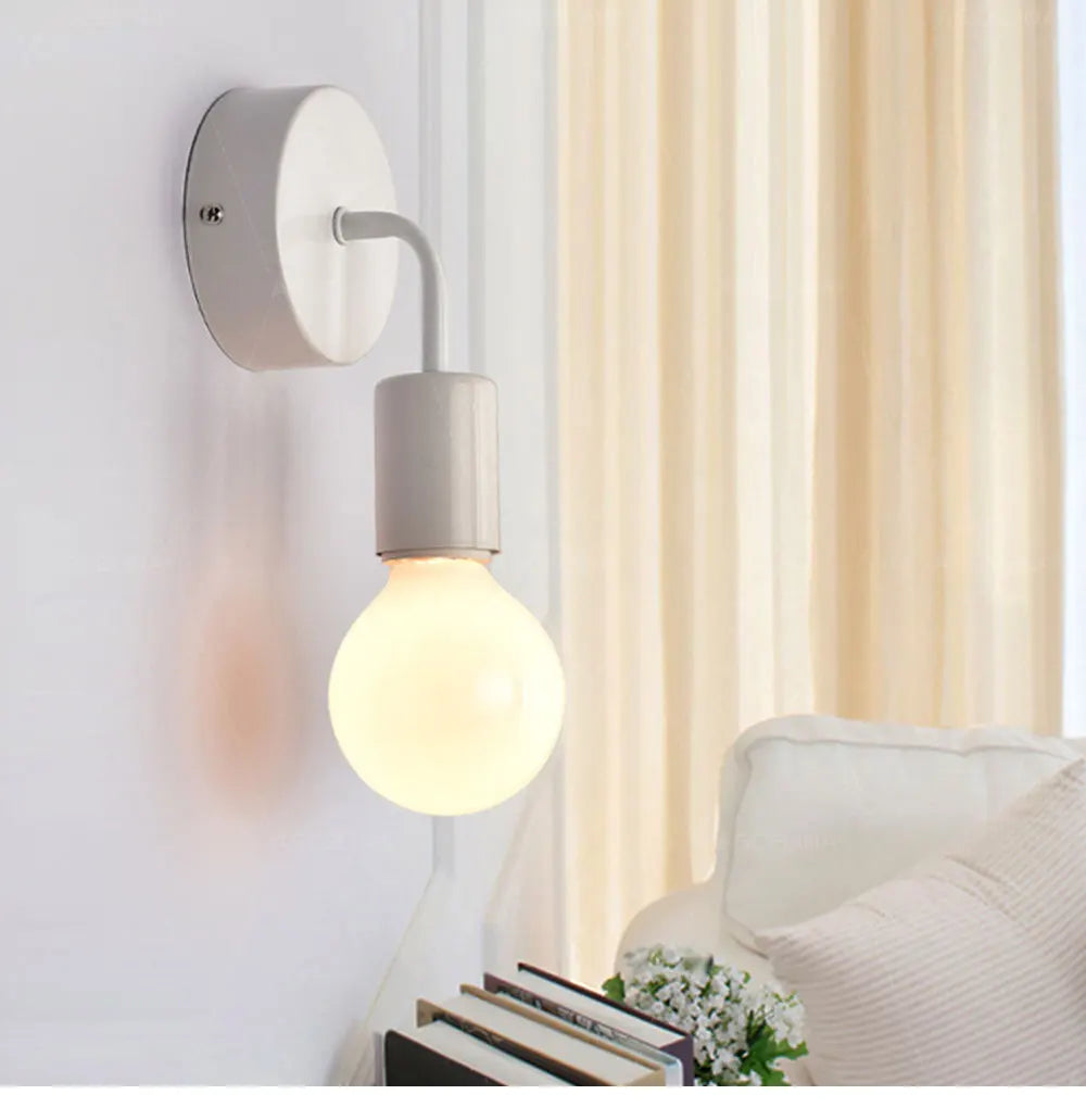 Modern Nordic Wooden Sconce Wall Lamp Indoor Home Light Fixture