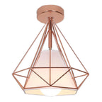 Iron Cage Ceiling Lamp: Modern Nordic LED Light Fixture for Kitchen, Living Room, Bedroom