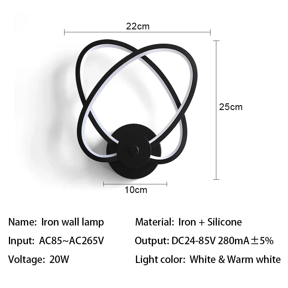 Modern LED Wall Lamp for Indoor Living Room Decor & Bedroom Lighting