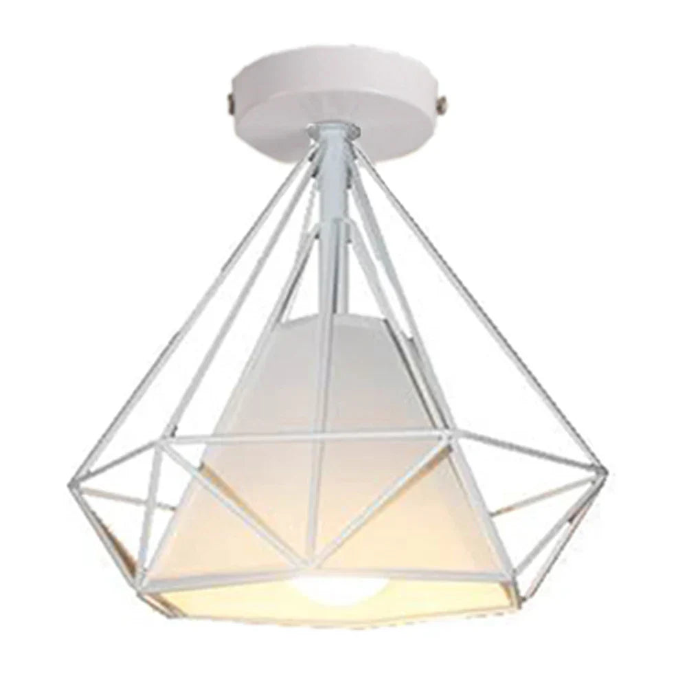 Iron Cage Ceiling Lamp: Modern Nordic LED Light Fixture for Kitchen, Living Room, Bedroom