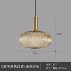 Glass Pendant Lights: Nordic Style Bedroom Kitchen Hanging Lamp