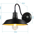 Black Cage Guard Wall Sconce LED Lamp Indoor Retro Lighting Fixture