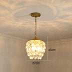 Gold Crystal Round Ceiling Chandelier for Living Room LED Light Fixtures