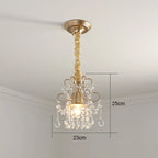 Gold Crystal Round Ceiling Chandelier for Living Room LED Light Fixtures