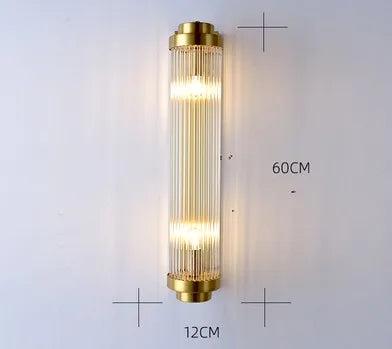 Black Gold Crystal Wall Lights for Bedroom Living Room Home LED Sconce