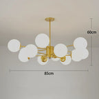 Black/Gold Glass Pendant Light for Living Room Bedroom Restaurant