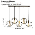 Multi-Head Chandelier: Stylish, Adjustable Wrought Iron Pendant Light for Bedroom, Dining Room, Kitchen