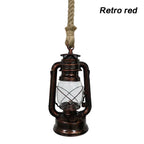 Vintage Rope Pendant Light Industrial Loft Bar Lamp