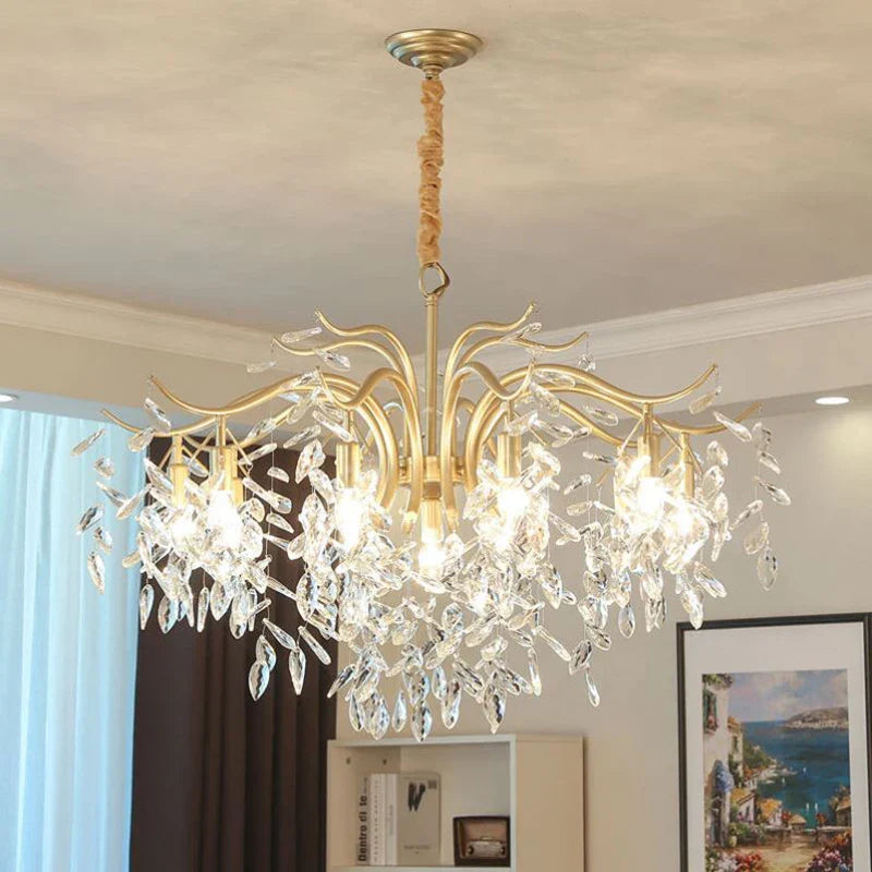 Crystal LED Chandelier: Luxury Indoor Lighting for Home, Kitchen, Living Room