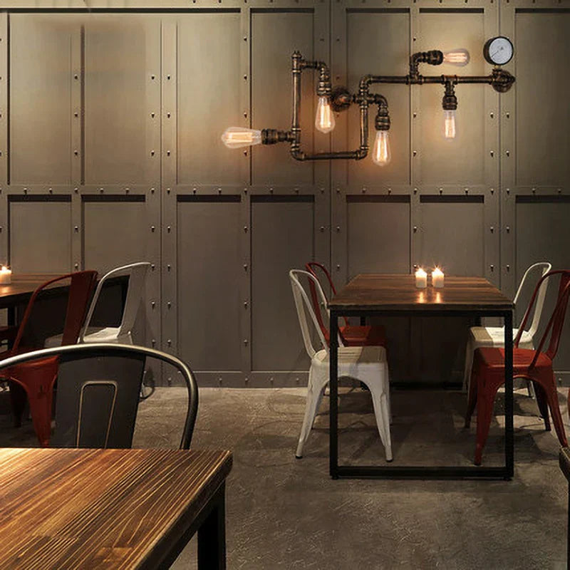 Retro Pipe Wall Lamp | Industrial Nordic Design for Home, Bar, Dining Room