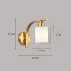 Luxury Glass Wall Lamp Brass Color Home Art Deco Sconce Wall Lights