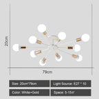 LED Metal Chandeliers for Living Room - Stylish Ceiling Light for Home Decor