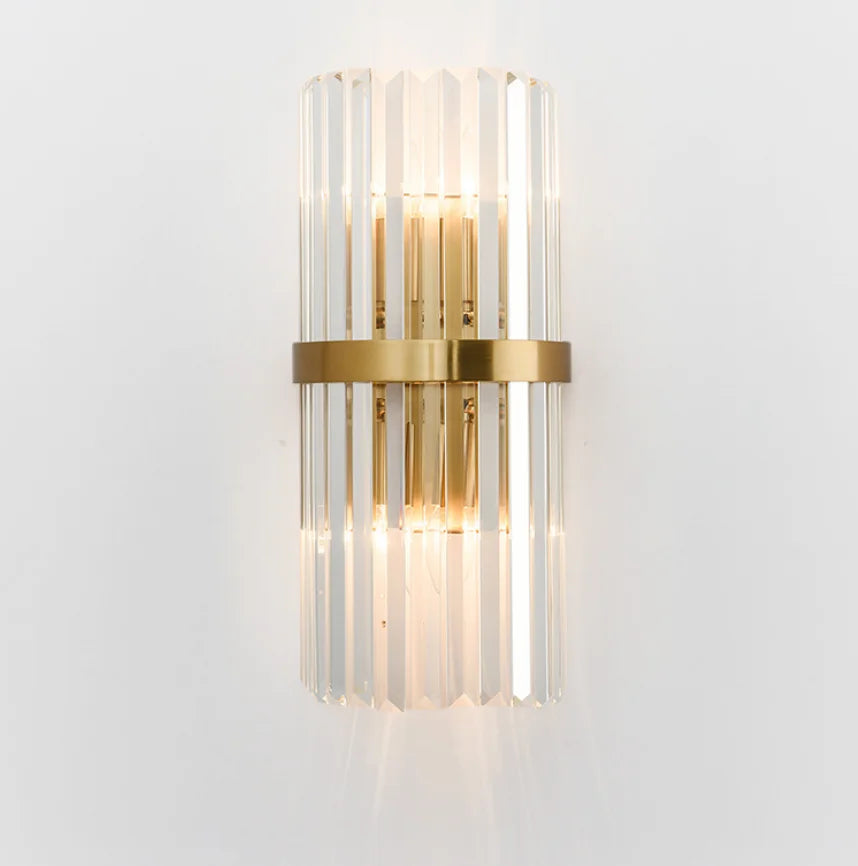 Luxury Crystal Wall Lamp for Living Room & Bedroom - Gold Sconce Light
